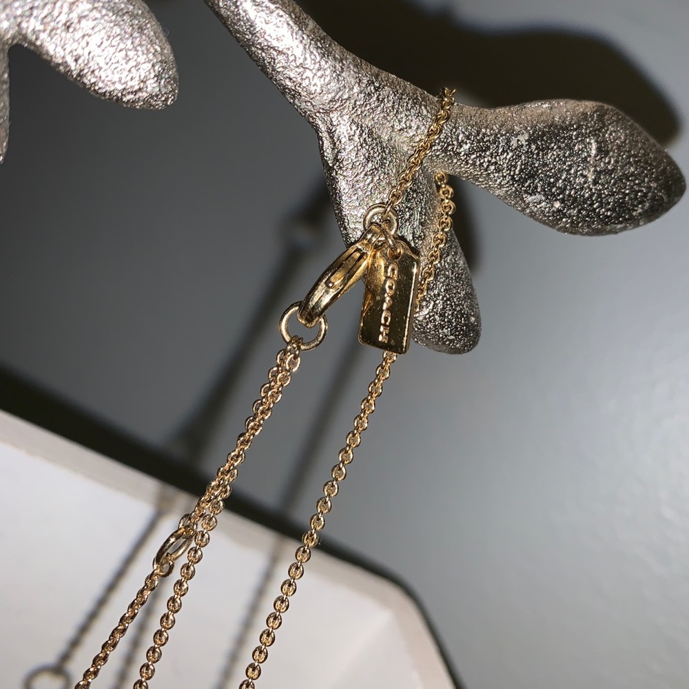 Authentic gold COACH necklace